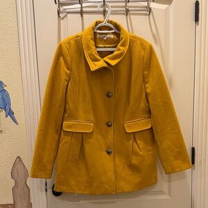 Kenneth Cole Mustard Pea Coat for Women